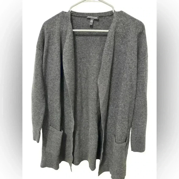 Eileen Fisher Wool Blend Cardigan, Size Large, Double Pockets, EUC - Picture 1 of 6